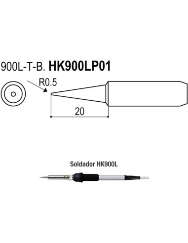 PUNTAS TIPO L/ESD. SOLDADORES HK900L/908