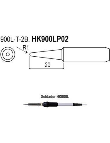 PUNTAS TIPO L/ESD. SOLDADORES HK900L/908