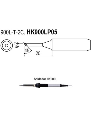 PUNTAS TIPO L/ESD. SOLDADORES HK900L/908