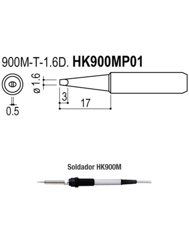 PUNTAS TIPO M/ESD. SOLDADORES HK900M/907/907ESD/HK951M HK900MP01