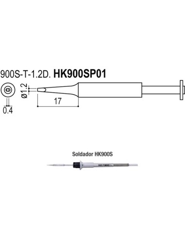 PUNTAS TIPO S/ESD. SOLDADORES HK900S/HK900SESD HK900SP01