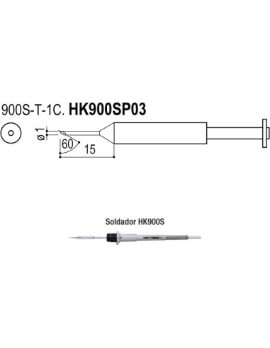 PUNTAS TIPO S/ESD. SOLDADORES HK900S/HK9