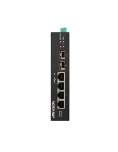 SWITCH INDUSTRIAL POE HIKVISION - 4 PUERTOS RJ45 GIGABIT + 2 PUERTOS GIGABIT SFP - 3 PUERTOS POE+ Y 1 PUERTO HIPOE - HASTA 60W D
