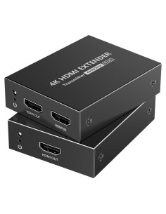 EXTENSOR DE SINAL HDMI - ALCANCE 50 M - RESOLUÇÃO 4K - PERMITE LIGAÇÕES 1:1 - HDMI LOOP OUT - POC - CABO DE ALIMENTAÇÃO ELÉCTRIC