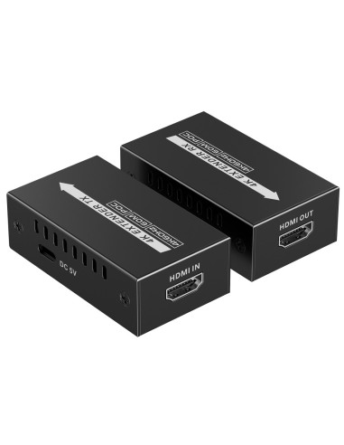 HDMI SIGNAL EXTENDER - RANGE 60 M - RESOLUTION 4K - ALLOWS 1 CONNECTIONS:1 - POC - CABLE POWER SUPPLY