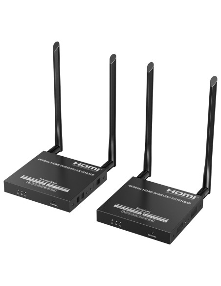 EXTENSOR DE SINAL HDMI SEM FIOS - ALCANCE 50 M - RESOLUÇÃO 4K - PERMITE LIGAÇÕES 1:M - HDMI LOOP OUT