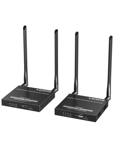 EXTENSOR KVM SEM FIOS - ALCANCE 50 M - RESOLUÇÃO 4K - PERMITE LIGAÇÕES 1:M - HDMI LOOP OUT
