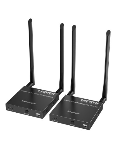 WIRELESS HDMI SIGNAL EXTENDER - RANGE 50 M - RESOLUTION 4K - ALLOWS 1 CONNECTIONS:1 - HDMI LOOP OUT