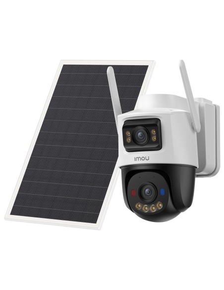 KIT CÁMARA AOV DUAL KIT 5MP+5MP - 4G+SIM / WIFI/ 10000 MAH / PANEL SOLAR 8W - 3.6MM / AUTOTRACKING / IR + FULL-COLOR - AUDIO BID