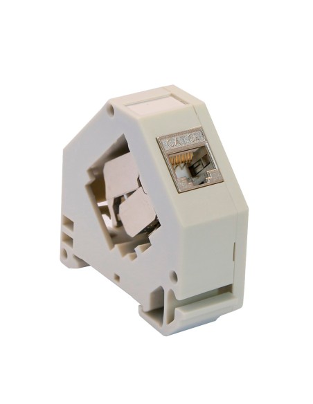 FTP CABLE CONNECTOR - OUTPUT CONNECTOR RJ45 - COMPATIBLE FTP CATEGORY 6A - EASY INSTALLATION WITHOUT TOOLS - DIN RAIL MOUNT