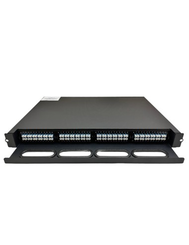 PATCH PANEL DE FIBRA  - 48 PUERTOS LC DUPLEX - 4 CASETES CON 12 ADAPTADORES LC DÚPLEX CADA UNO - NO INCLUYE PIGTAIL DENTRO DEL C