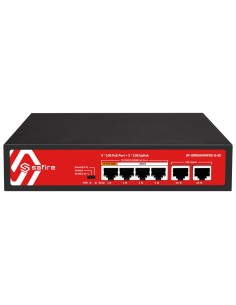 SAFIRE POE SWITCH - 4 POE PORT(S) + 2 UP-LINK PORT(S) - PORT SPEED 10/100/1000 MBPS - 4 POE+ PORTS 30W  - TOTAL POE POWER OF 60