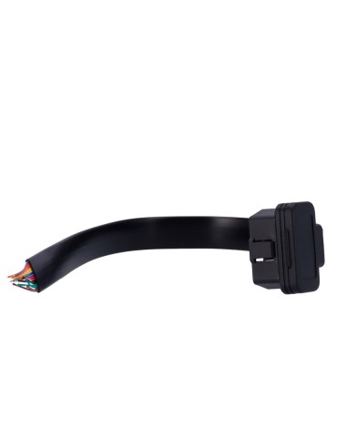 CABLE OBD2 MALE - 16 PINS - LENGTH 30CM - LOW PROFILE - FOR WELDING - BLACK COLOUR