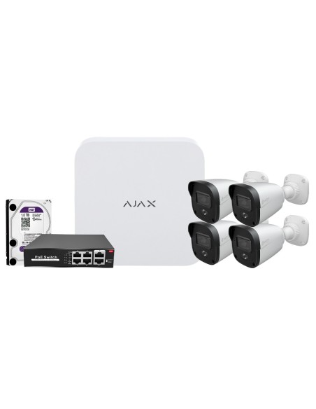 KIT DE ALARMA PROFESIONAL AJAX + KIT AJAX CCTV BULLET SAFIRE NVR-AJAX-