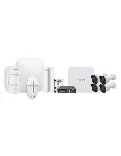 KIT DE ALARMA PROFESIONAL AJAX + KIT AJAX CCTV BULLET SAFIRE NVR-AJAX- 2