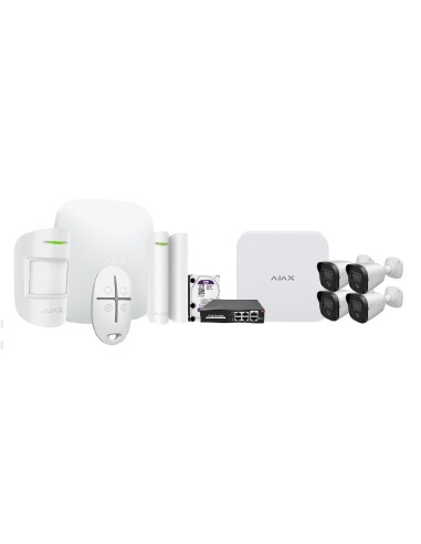 KIT DE ALARMA PROFESIONAL AJAX + KIT AJAX CCTV BULLET SAFIRE NVR-AJAX-
