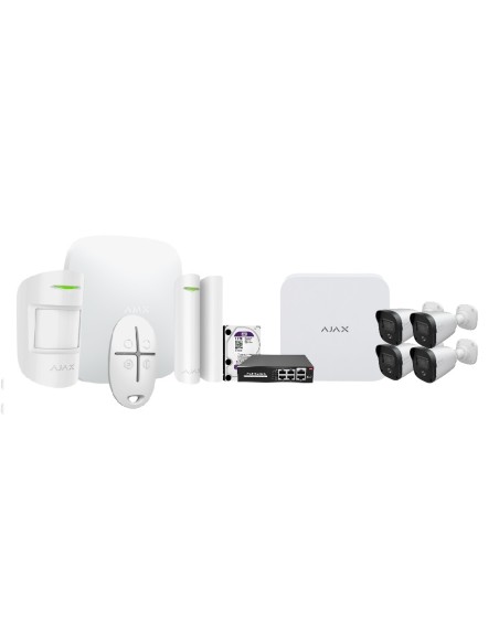 KIT DE ALARMA PROFESIONAL AJAX + KIT AJAX CCTV BULLET SAFIRE NVR-AJAX-