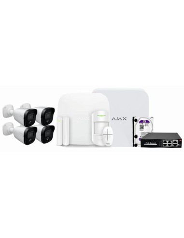 KIT DE ALARMA PROFESIONAL AJAX + KIT AJAX CCTV BULLET SAFIRE NVR-AJAX-