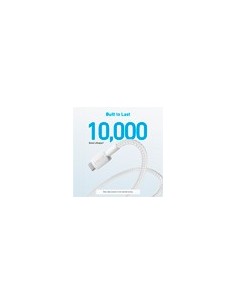 ANKER - CABLE USB2.0  - USB-A A USB-C - CABLE DE NYLON TRENZADO - LONGITUD 0.9M - CARGA RÁPIDA HASTA 15W | COLOR BLANCO 2
