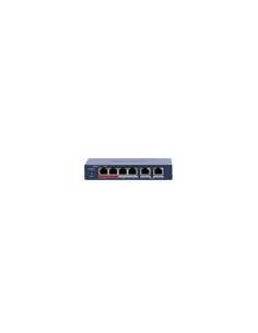 HIKVISION HIPOE SWITCH GESTIONABLE - 4 PUERTOS POE 802.3AF/AT + 2 UPLINK RJ45 - 4 RJ45 10/100MBPS + 2 RJ45 10/100MBPS -  802.3AF 2