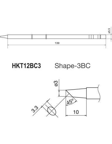 PUNTA PARA SOLDADOR HKFM2028 Y ESTACIONES HKFX951 Y HKFX952 HKT12BC3