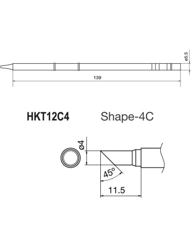 PUNTA PARA SOLDADOR HKFM2028 Y ESTACIONES HKFX951 Y HKFX952 HKT12C4