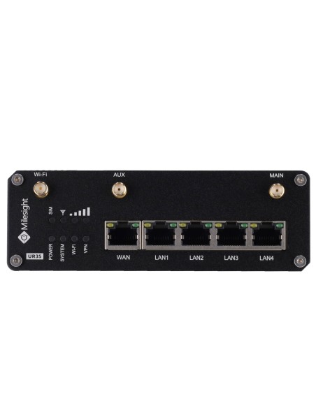 MILESIGHT - ROUTER INDUSTRIAL 4G WIFI - 5 PUERTOS 10/100 - RANURA MICROSD - DOBLE RANURA TARJETA SIM 4G/3G - WIFI 802.11 B/G/N