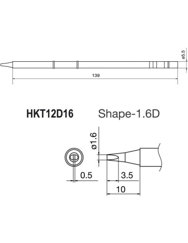 PUNTA PARA SOLDADOR HKFM2028 Y ESTACIONE