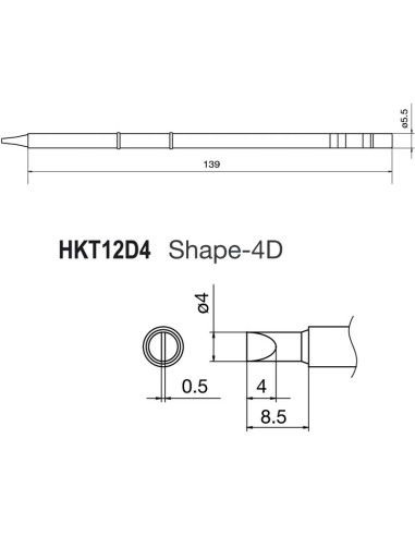 PUNTA PARA SOLDADOR HKFM2028 Y ESTACIONE