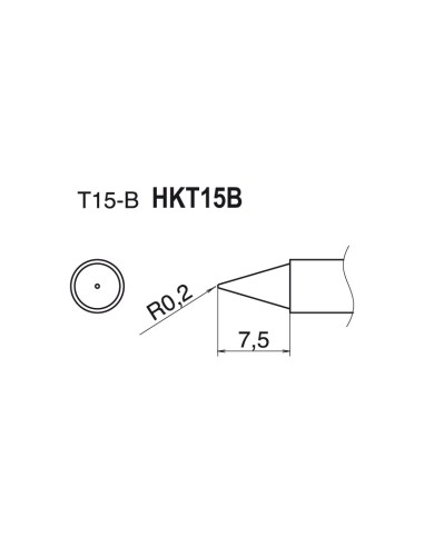 PUNTA CÓNICA T15B PARA SOLDADOR FM2028 H