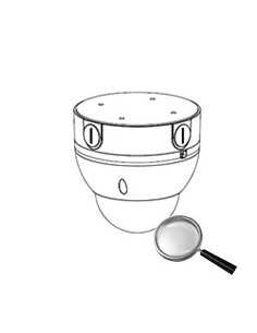 JUNCTION BOX - FOR DOME CAMERAS - SUITABLE FOR OUTDOOR USE - WALL OR CEILING INSTALLATION - WHITE COLOUR - CABLE PASS 2