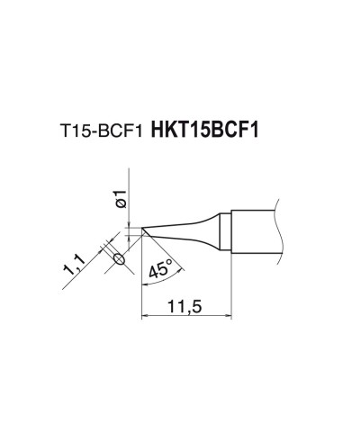 PUNTA CÓNICA DIAGONAL PARA SOLDADOR FM2028 HKT15BCF1