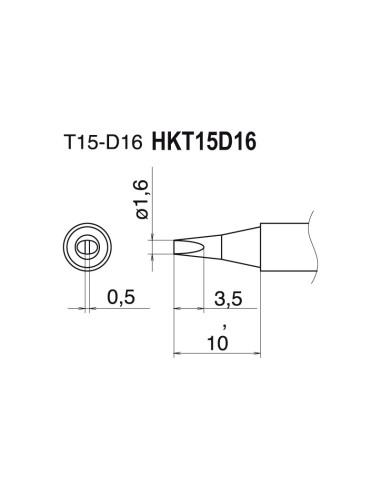 PUNTA PLANA PARA SOLDADOR FM2027, FM2028 HKT15D16