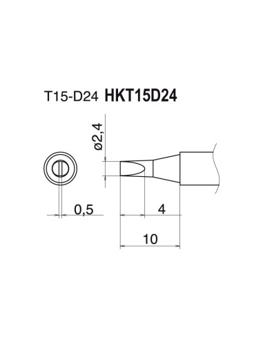 PUNTA PLANA PARA SOLDADOR FM2027, FM2028 HKT15D24