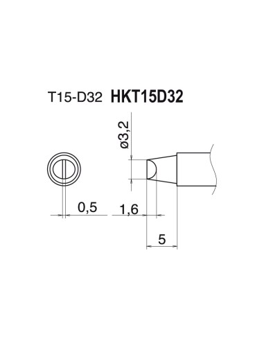 PUNTA PLANA PARA SOLDADOR FM2027, FM2028 HKT15D32