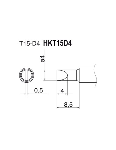 PUNTA PLANA PARA SOLDADOR FM2027, FM2028 HKT15D4