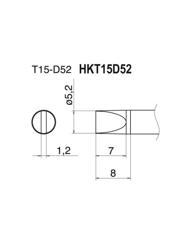 PUNTA PLANA PARA SOLDADOR FM2027, FM2028 HKT15D52