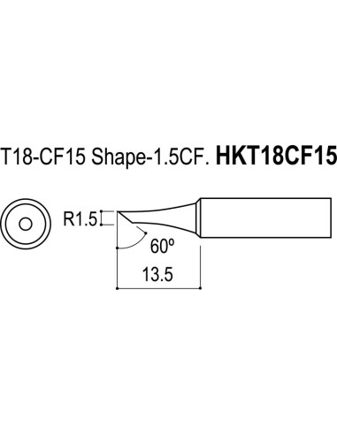 PUNTA SERIE T18 PARA SOLDADOR HAKKO HKFX