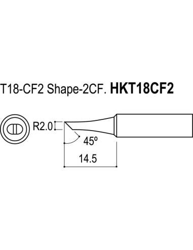 PUNTA SERIE T18 PARA SOLDADOR HAKKO HKFX