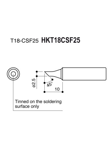 PUNTA SERIE T18 PARA SOLDADOR HAKKO HKFX