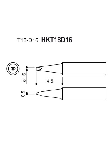 PUNTA SERIE T18 PARA SOLDADOR HAKKO HKFX