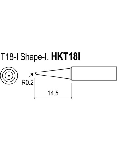 PUNTA SERIE T18 PARA SOLDADOR HAKKO HKFX