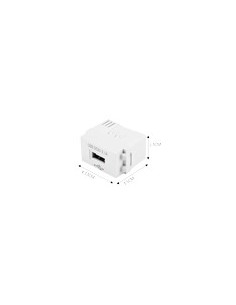 VOLTAGE CONVERTER - INPUT AC 220 V - DC OUTPUT 5 V / 2.1 A IN USB A FORMAT - DIMENSIONS: 43 (W) X 23 (H) X 35 (D) MM - REDUCED  2
